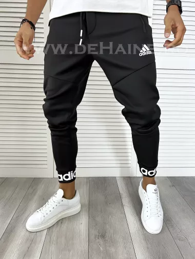 Pantaloni de trening conici negri CU MID DEFECT DEF9373 N8-3.1