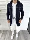 Cardigan barbati bleumarin cu gluga slim fit ZR T3615 90-3