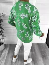 Bluza barbati cu imprimeu verde K410 29-1