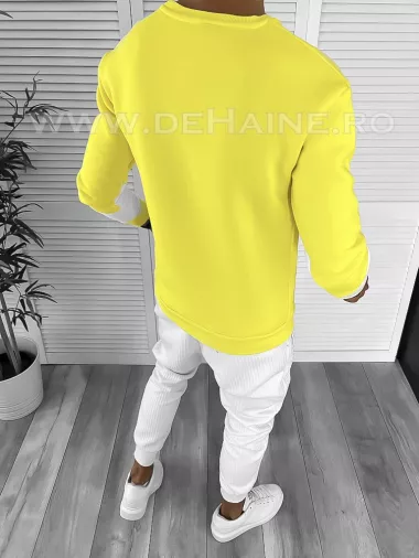 Bluza barbati galbena vatuita slim fit K411 V6