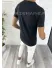 Tricou barbati negru slim fit B9301 O3-1.2 Tricou barbati negru slim fit B9301 O3-1.2