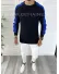 Pulover barbati gros slim fit bleumarin T3586 P18-3.2