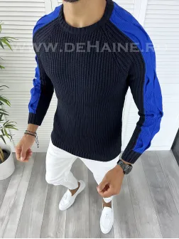 Pulover barbati gros slim fit bleumarin T3586 P18-3.2