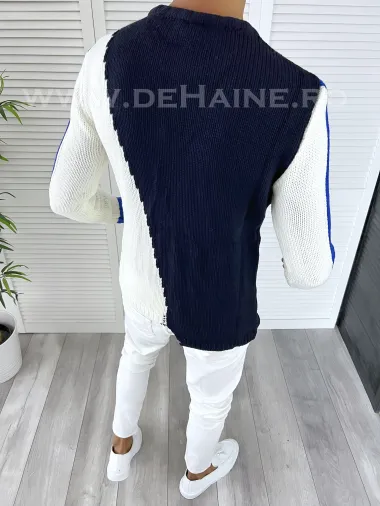 Pulover barbati gros slim fit bleumarin T3619 i2-2