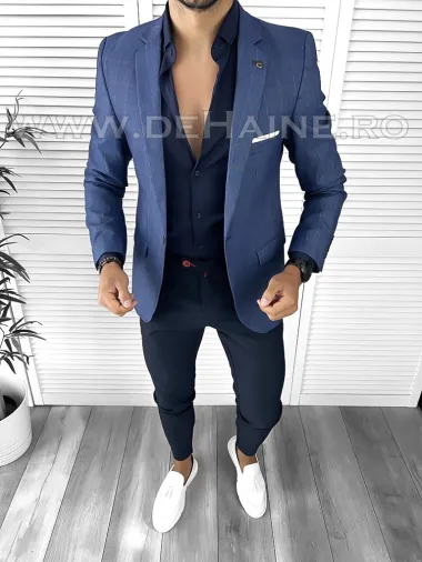 Sacou barbati in carouri slim fit A8740 P18-3.3