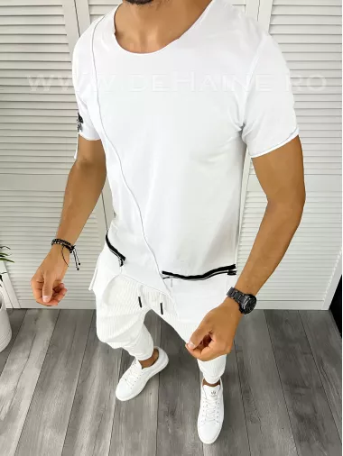 Tricou barbati alb slim fit Vagabond B1970 N5-3.2