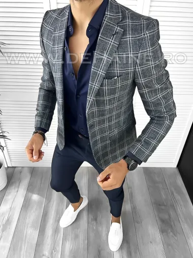 Tinuta barbati smart casual Pantaloni + Camasa + Sacou B9192