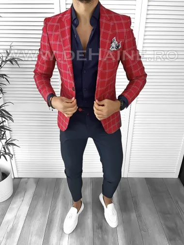 Tinuta barbati smart casual Pantaloni + Camasa + Sacou B9201