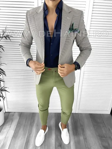 Tinuta barbati smart casual Pantaloni + Camasa + Sacou B9207