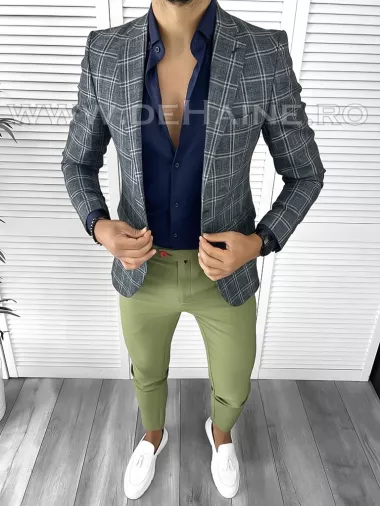 Tinuta barbati smart casual Pantaloni + Camasa + Sacou B9210