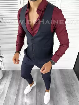Tinuta barbati smart casual Pantaloni + Camasa+Vesta B9129 Tinuta barbati smart casual Pantaloni + Camasa+Vesta B9129