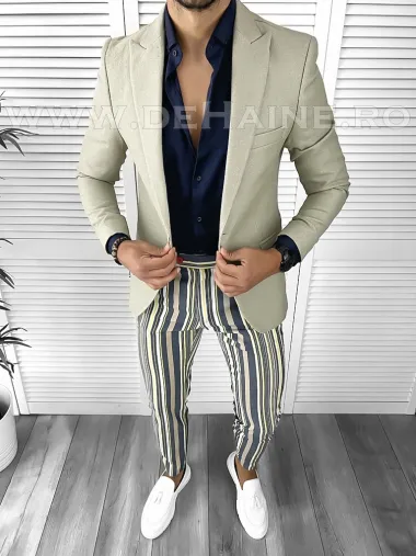 Tinuta barbati smart casual Pantaloni + Camasa + Sacou B9157