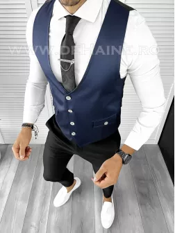 Vesta barbati eleganta slim fit bleumarin B8924 13-3.1