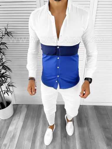 Camasa barbati slim fit alba B5496 W11-4.3 E 16-3