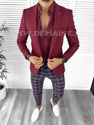 Tinuta barbati smart casual Pantaloni + Camasa + Sacou B8837
