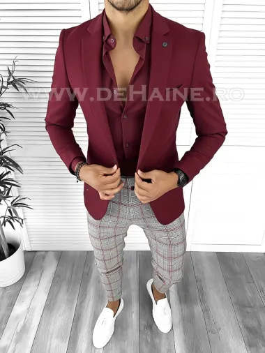 Tinuta barbati smart casual Pantaloni + Camasa + Sacou B8843