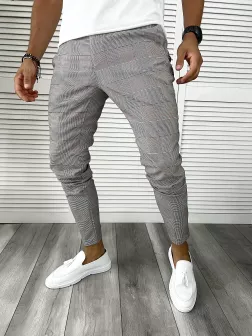 Pantaloni barbati eleganti in carouri B8789 F3-5.3