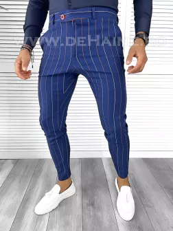 Pantaloni barbati eleganti bleumarin B7871 F2-4.1.2 / 26-1.2 E~