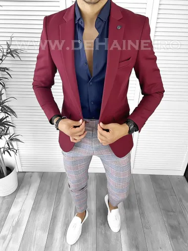 Tinuta barbati smart casual Pantaloni + Camasa + Sacou B8753