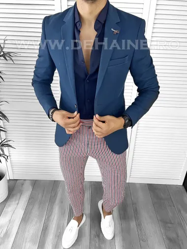 Tinuta barbati smart casual Pantaloni + Camasa + Sacou B8754