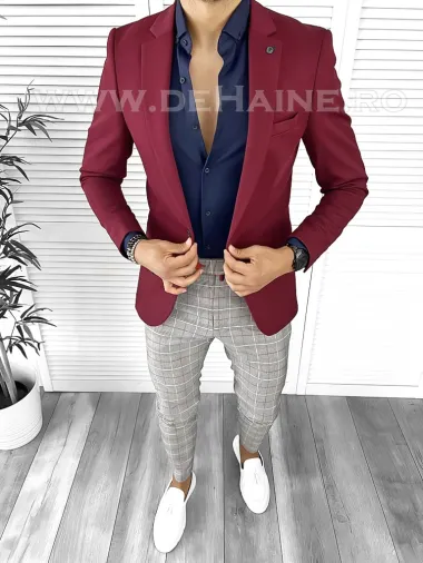 Tinuta barbati smart casual Pantaloni + Camasa + Sacou B8757