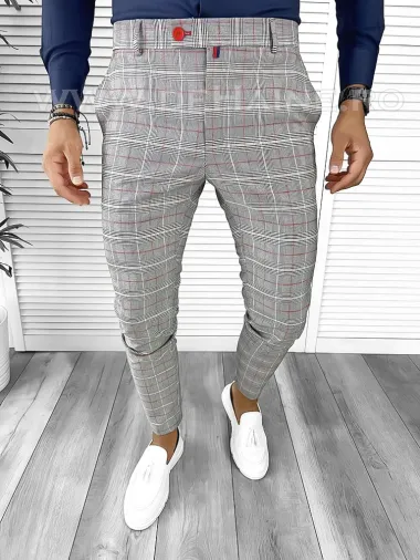 Pantaloni barbati eleganti in carouri B8773 P18-3.3