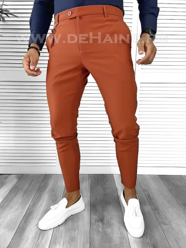 Pantaloni barbati casual caramizii B1868 U4 F4-1
