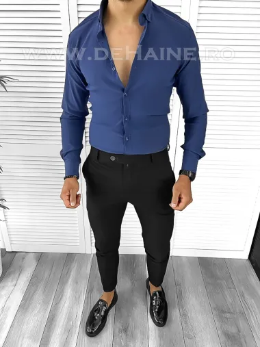 Camasa barbati slim fit bleumarin B5341 6-4.3