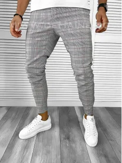 Pantaloni barbati casual regular fit in carouri B8506 63-4 E~