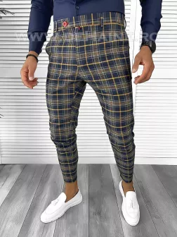 Pantaloni barbati eleganti in carouri B8508 3-4 e