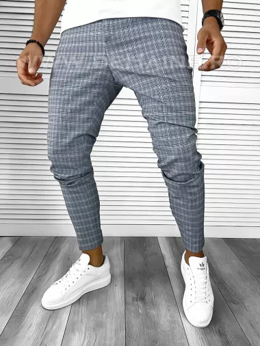 Pantaloni barbati casual regular fit albastri A8439 P19-3.1