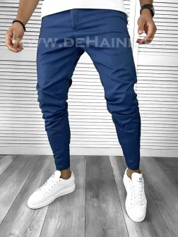 Pantaloni barbati casual regular fit bleumarin A8471 M3-4.3