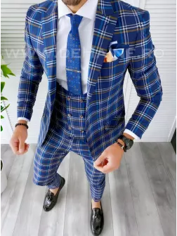 Sacou barbati slim fit + Vesta B8393 O6-4.3