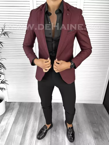 Sacou barbati slim fit grena B8342 P20-2.3