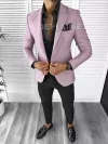 Sacou barbati roz slim fit B8285 P20-2.3
