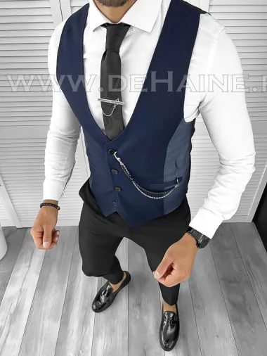 Vesta barbati eleganta slim fit bleumarin B8072 O1-4.2