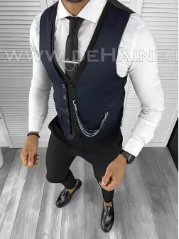 Vesta barbati eleganta slim fit bleumarin B8104 75-4 e