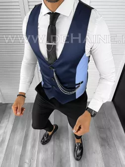Vesta barbati eleganta slim fit bleumarin B8110 142-6 E