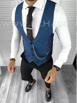 Vesta barbati eleganta slim fit bleumarin B8118 76-4 E