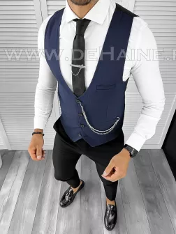 Vesta barbati eleganta slim fit bleumarin B8151 140-6 E