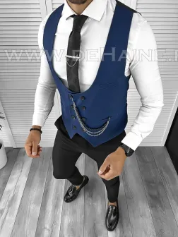 Vesta barbati eleganta slim fit bleumarin B8170 P18-4.2 Vesta barbati eleganta slim fit bleumarin B8170 P18-4.2