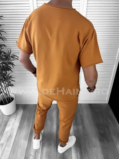 Trening barbati maro pantaloni + tricou oversize B7984 25-4.1