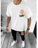 Trening barbati alb cu imprimeu oversize B7962 54-4