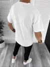 Trening barbati alb cu imprimeu oversize B7962 54-4