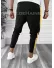 Pantaloni de trening conici negri B7953 O5-1.1