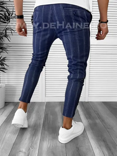 Pantaloni barbati casual regular fit bleumarin B1551 B6-1.3