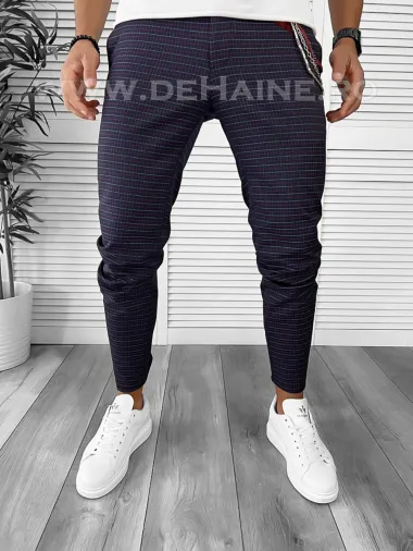 Pantaloni barbati casual regular fit bleumarin B7938 B15-3.3