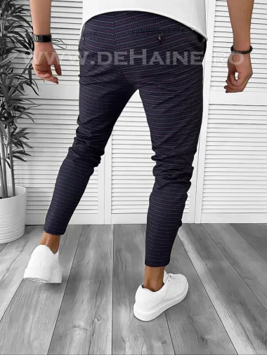 Pantaloni barbati casual regular fit bleumarin B7938 B15-3.3