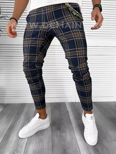 Pantaloni barbati casual regular fit bleumarin B7939 7-5 E~