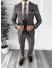 Costum barbati slim fit gri in carouri B7919 24-4.1 Costum barbati slim fit gri in carouri B7919 24-4.1
